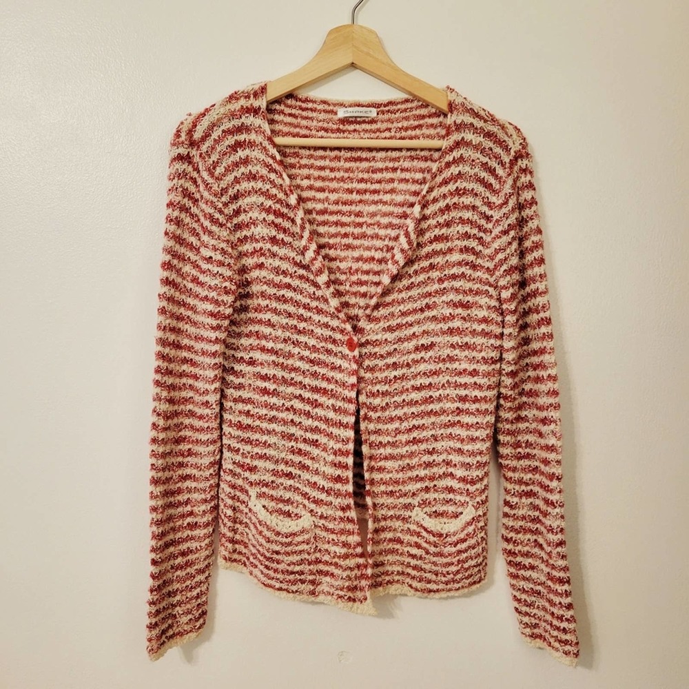 Shake Italian Made Knit Red & White Sweater Sz S/M